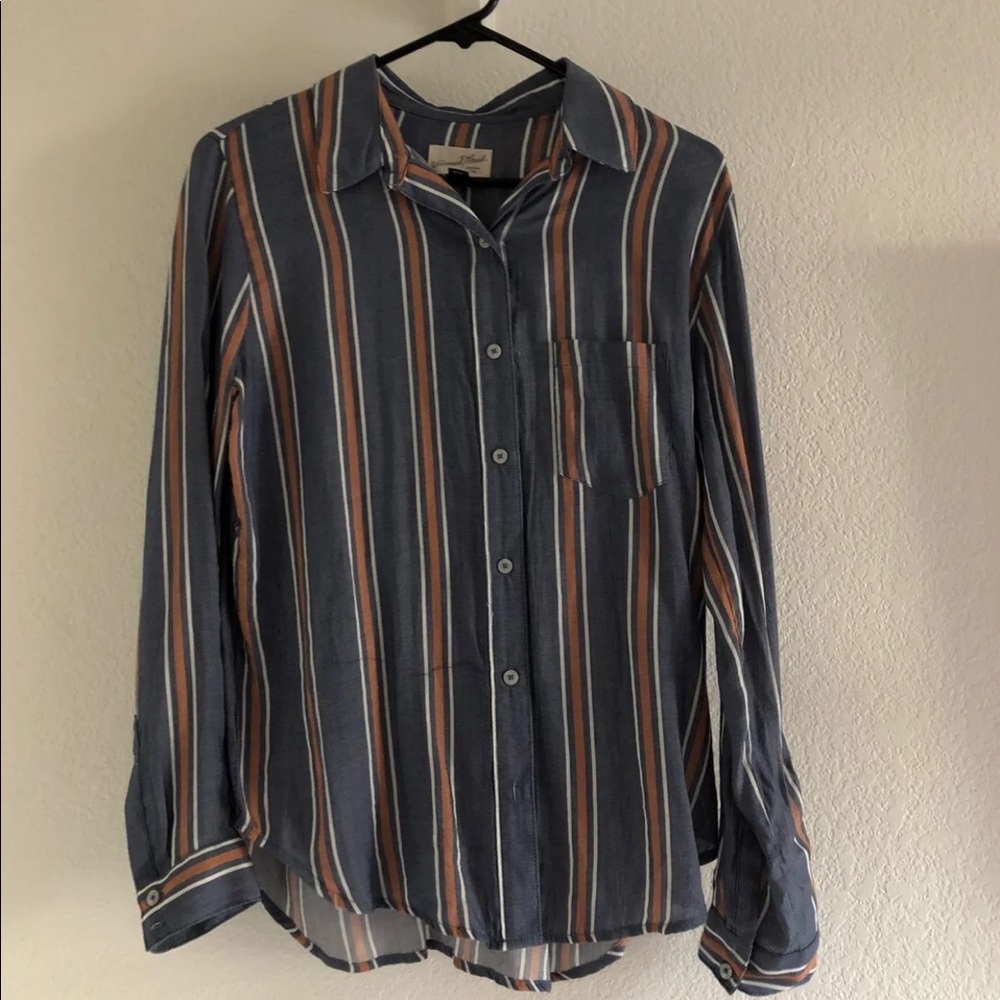 Striped Long Sleeve Blouse